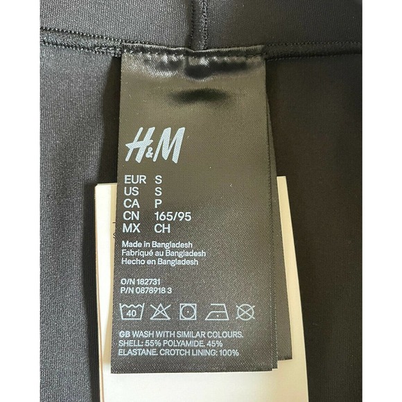 H&M Womens S Shapewear Black Mid-Thigh Short Stretch NWT L1 - Picture 3 of 7
